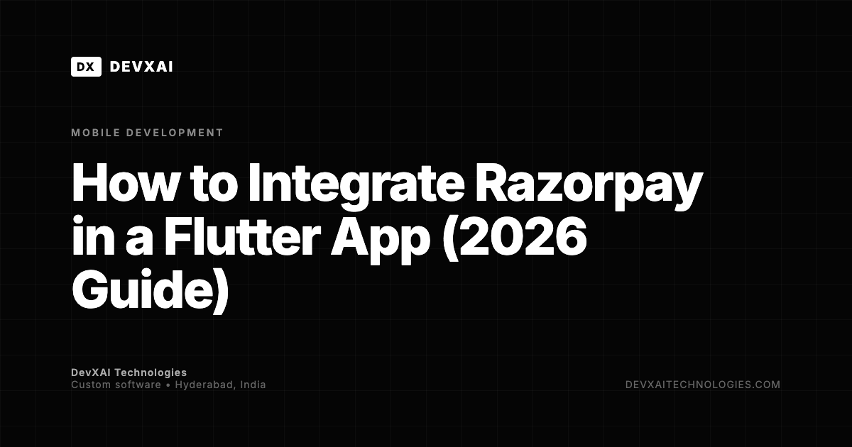 Razorpay Flutter Integration Code snippet